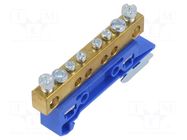 Connector: terminal block; 4mm2,16mm2; ways: 1; terminals: 6; blue POKÓJ