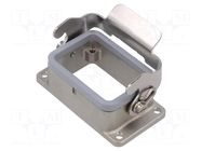Enclosure for connectors: HDC; size 6B; Han-INOX®; IP65,IP67 HARTING