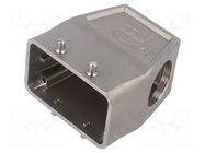 Enclosure: for HDC connectors; Han-INOX®; size 10B; for cable HARTING