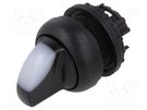 Switch: rotary; 22mm; Stabl.pos: 2; white; M22-FLED,M22-LED; IP67 EATON ELECTRIC