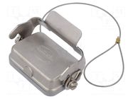 Protection cover; size 6B; Han-INOX®; IP65,IP67; with latch HARTING