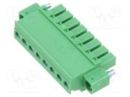 Pluggable terminal block; 3.81mm; angled 90°; plug; female; green AMPHENOL ANYTEK