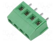 Connector: PCB terminal block; terminal; VI; 16A; 300V; PIN: 4; 1x4 AMPHENOL ANYTEK