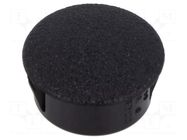 Stopper; H: 11.5mm; Wall thick: 0.8÷1.6mm; black; polyamide KEYSTONE