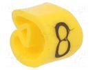 Markers; Marking: 0; 2.5÷5mm; PVC; yellow; -30÷60°C; leaded; PA-1 PARTEX