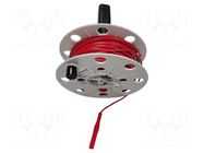 Test lead; banana socket 4mm,banana plug 4mm; Len: 50m; red TIETZSCH