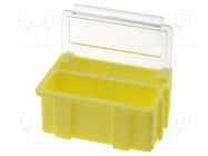 Bin; ESD; 37x12x15mm; transparent,yellow LICEFA