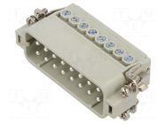 Connector: HDC; contact insert; male; CDA; PIN: 16; 16A; 600V; 16+PE ILME