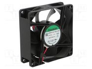 Fan: DC; axial; 12VDC; 80x80x25mm; 101.9m3/h; 47.5dBA; ball bearing SUNON