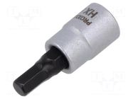 Socket; hex key,socket spanner; HEX 5mm; 1/4" PROXXON