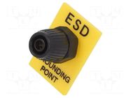 Earthing plug; ESD; 35x30mm; 0Ω; banana 4mm socket STATICTEC