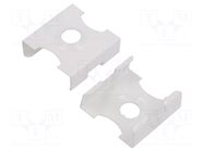 Holder; white; 45-STN; stainless steel; 45-ALU,SILER,TAN-C5 KLUŚ