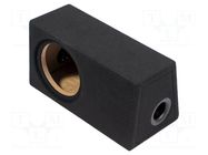 Car loudspeaker enclosure; MDF; black; 200mm; Grooving: 222mm BASSER