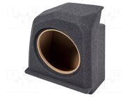 Car loudspeaker enclosure; MDF; black melange; 250mm; BMW; 14l BASSER
