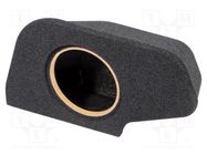 Car loudspeaker enclosure; MDF; black melange; textil; 200mm BASSER