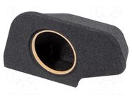 Car loudspeaker enclosure; MDF; black melange; 200mm; Mercedes BASSER
