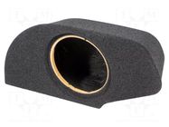 Car loudspeaker enclosure; MDF; black melange; 200mm; Mercedes BASSER