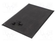 Floor mat; ESD; L: 0.9m; W: 0.6m; Thk: 14mm; polyurethane; black COBA EUROPE