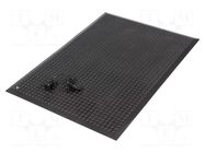 Mat: floor; ESD; black; L: 0.9m; W: 0.6m; Thk: 14mm; polyurethane COBA EUROPE