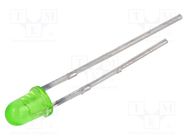 LED; 3mm; yellow green; 40mcd; 40°; Front: convex; 2.4V EVERLIGHT