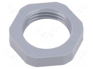Nut; NPT1/2"; polyamide; dark grey; Thread: inch,NPT; with flange LAPP