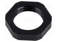 Nut; NPT1/2"; polyamide; black; Thread: inch,NPT; with flange LAPP