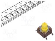 Microswitch TACT; SPST-NO; Pos: 2; 0.05A/12VDC; SMD; none; 5.2N KNITTER-SWITCH