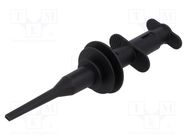 Clip-on probe; hook type; 5A; black; 8kV; 4mm; L: 178mm CAL TEST