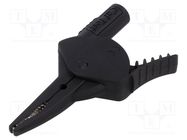 Crocodile clip; 20A; black; Grip capac: max.34.5mm; L: 100.8mm CAL TEST