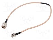 Test lead; BNC plug,plug type N male; Len: 0.6m; brown-beige CAL TEST