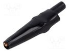 Crocodile clip; 10A; black; Grip capac: max.7.9mm; Insulation: PVC CAL TEST
