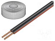 Wire: loudspeaker cable; TLYp; 2x0.35mm2; stranded; Cu; black; PVC SIMECH