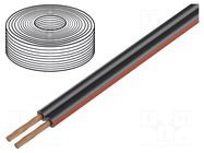Wire: loudspeaker cable; TLYp; 2x1mm2; stranded; Cu; black; 150VAC SIMECH