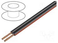 Wire: loudspeaker cable; TLYp; 2x1mm2; stranded; Cu; black; PVC SIMECH