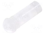 Fiber for LED; Ø3.2mm; L: 5mm; round; Front: convex; straight; IP68 MENTOR