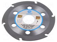 Cutting wheel; Ø: 115mm; wood,plastic; Holder: assembly hole; 22mm PG PROFESSIONAL