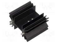Heatsink: extruded; H; TO218,TO220,TOP3; black; L: 38.1mm; W: 42mm ALUTRONIC