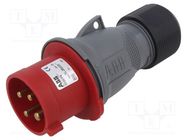 Connector: AC supply 3-phase; plug; male; 32A; 415VAC; IEC 60309 AMPHENOL