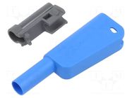 Case; 19A; blue; 55.4mm; for banana plugs STÄUBLI