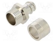 Straight terminal connector; Thread: metric,outside; brass ANAMET EUROPE