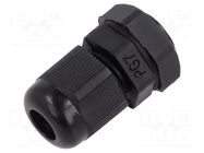 Cable gland; PG7; IP68; polyamide; black PAWBOL