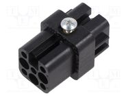 Connector: HDC; contact insert; female; CD; PIN: 7; 7+PE; size 21.21 ILME