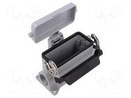 Enclosure for connectors: HDC; size 77.27; with latch; M25 ILME