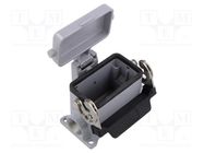 Enclosure: for HDC connectors; C-TYPE; size 57.27; Gland holes: 2 ILME