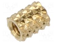 Threaded insert; brass; M2; BN 37868; L: 3.92mm; for plastic TAPPEX