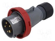 Connector: AC supply 3-phase; plug; male; 16A; 415VAC; IEC 60309 AMPHENOL