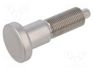 Indexing plungers; Thread: M16; 8mm; Plunger mat: stainless steel ELESA+GANTER