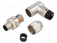 Connector: M12; plug; PIN: 4; male; 60V; angled 90°; push-lock; 4A PHOENIX CONTACT