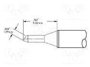 Tip; bevel; 1.5mm; 357°C; for soldering station METCAL