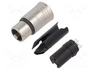 Connector: XLR; plug; female; XX; 16A; PIN: 3; straight; for cable NEUTRIK